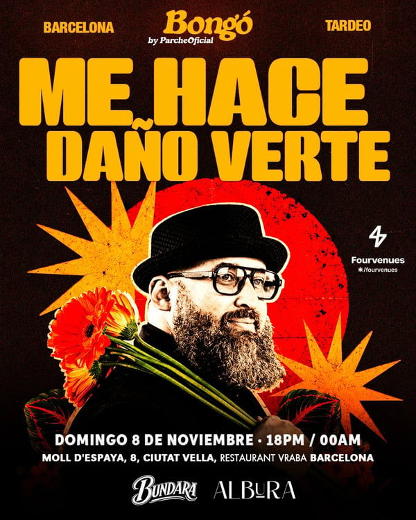 Bongó: Me hace daño verte - Poster del evento