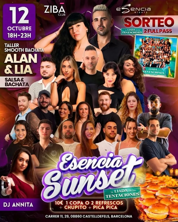 Esencia Sunset - Event poster