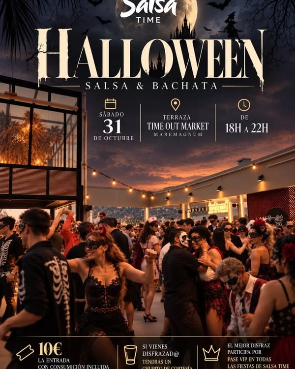 Halloween salsa & bachata - Poster del evento