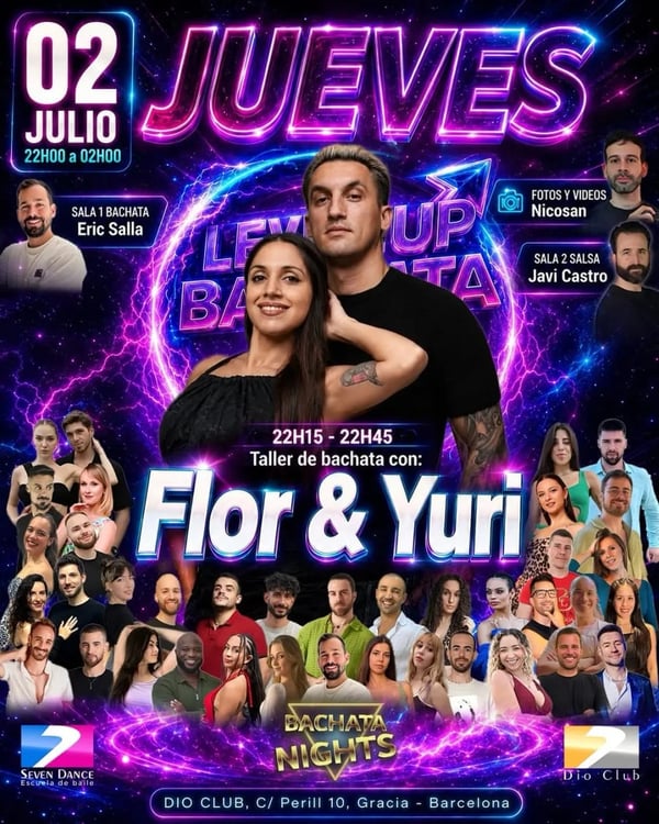 Level Up Bachata – Bachata Nights con Flor & Yuri - Poster del evento