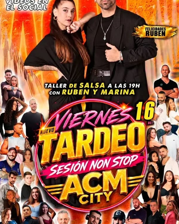 Nuevo tardeo sesión non stop ACM City - Poster del evento