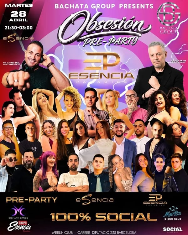 Obsesión Pre-Party Esencia Paradise - Poster del evento