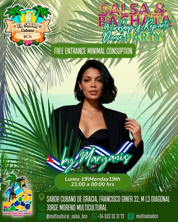 Salsa & Bachata Workshop & Reparto Dance Party - Poster del evento