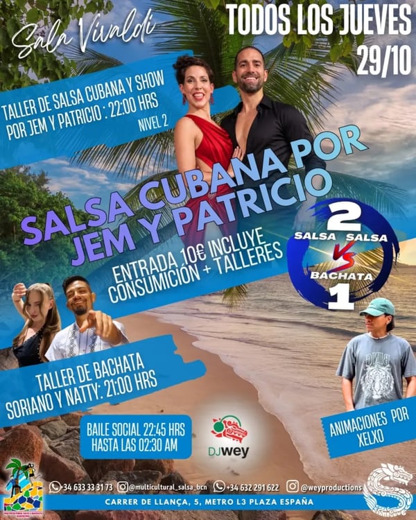 Salsa cubana por Jem y Patricio - Event poster