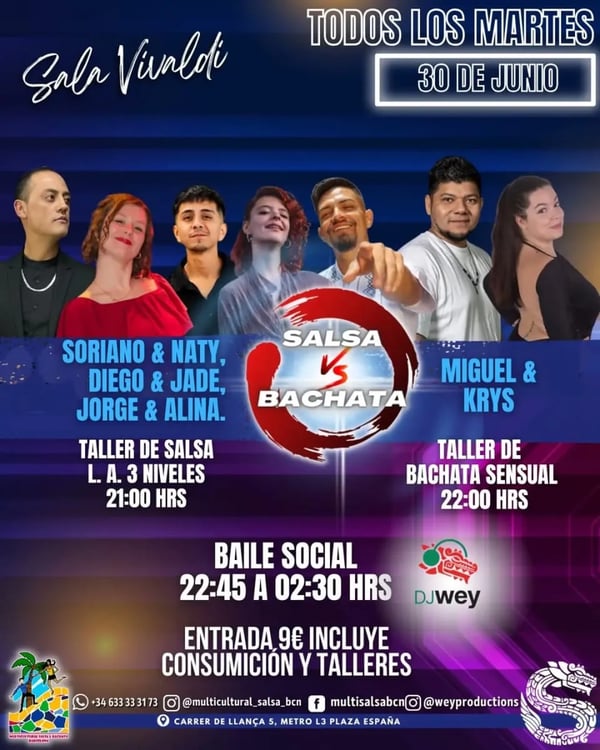 Salsa vs Bachata Social - Event poster