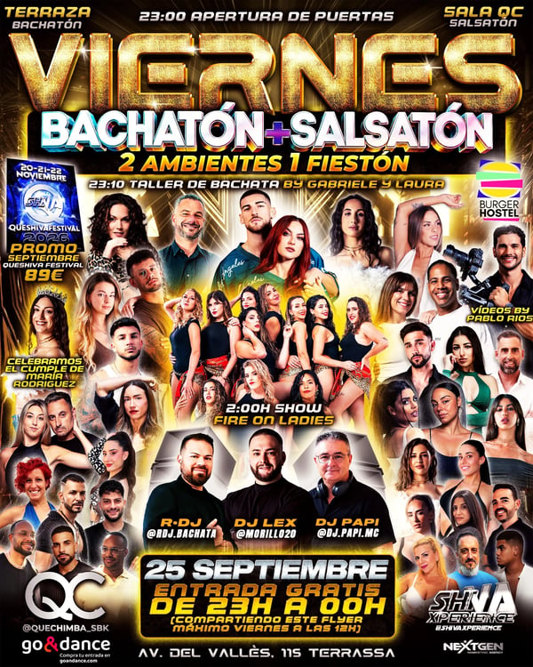 Viernes Bachatón + Salsatón - Poster del evento