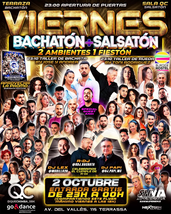 Viernes Bachatón + Salsatón - Poster del evento