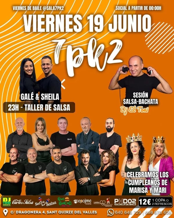 Viernes de Baile @ Sala 7pk2 - Poster del evento