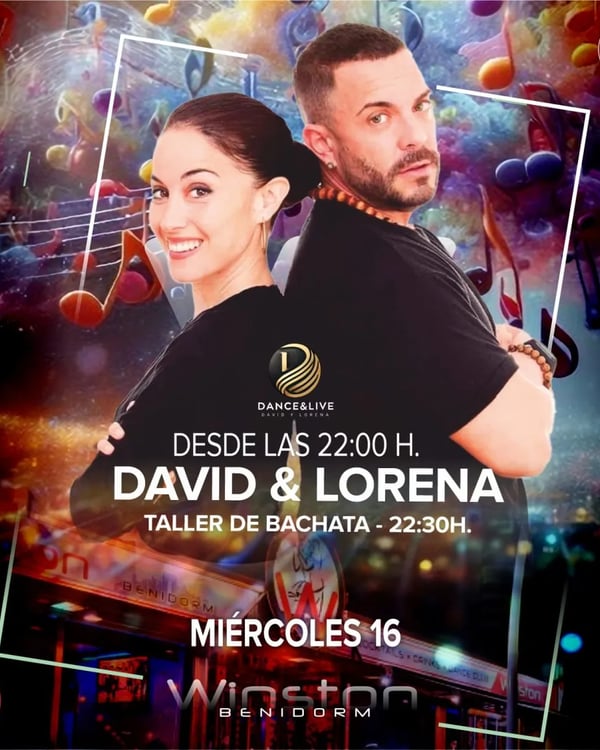David & Lorena Bachata Workshop at Winston Benidorm - Poster del evento