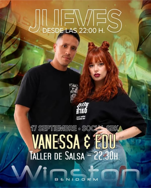 Jueves en Winston Benidorm – Vanessa & Edu - Event poster