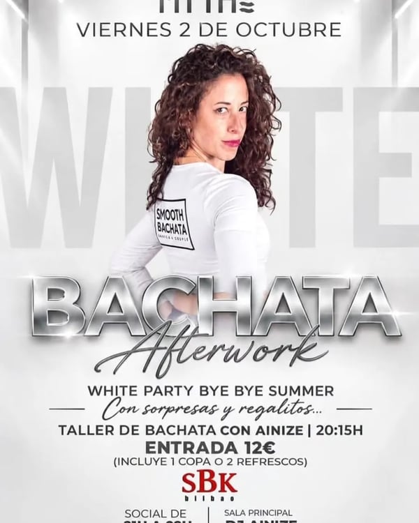 Bachata Afterwork – White Party Bye Bye Summer - Poster del evento