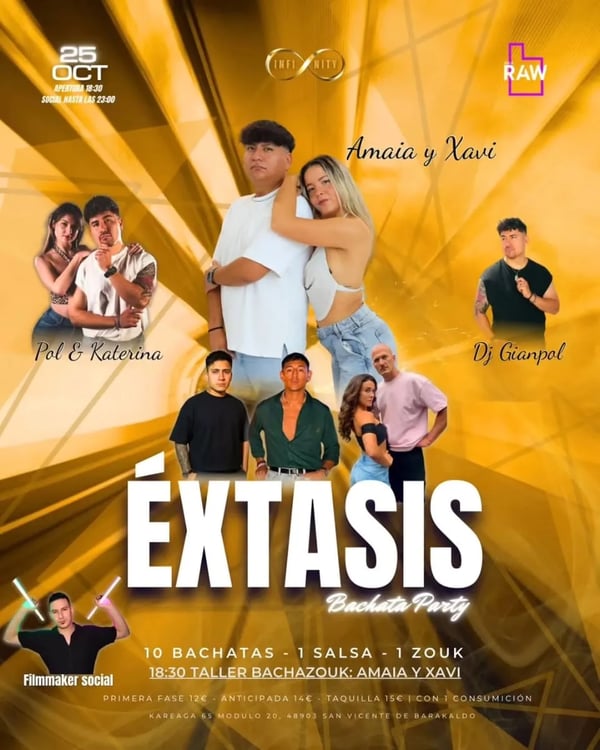 Éxtasis Bachata Party - Poster del evento