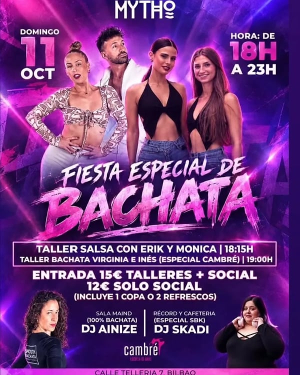 Fiesta especial de bachata - Poster del evento