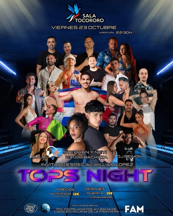 Tops night - Poster del evento
