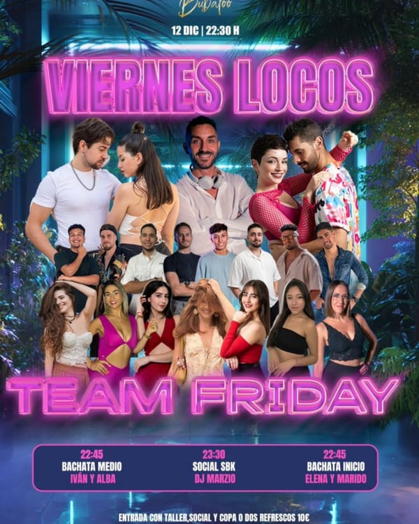 Viernes Locos – Team Friday - Event poster