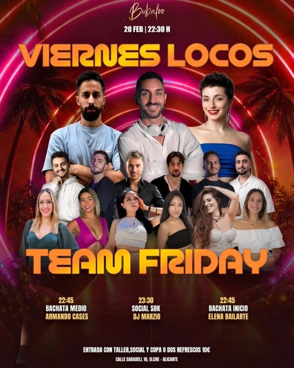Viernes Locos - Team Friday - Poster del evento