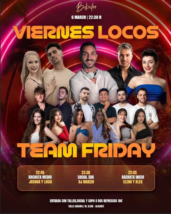 Viernes Locos Team Friday - Poster del evento