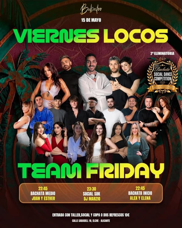 Viernes Locos - Team Friday - Poster del evento