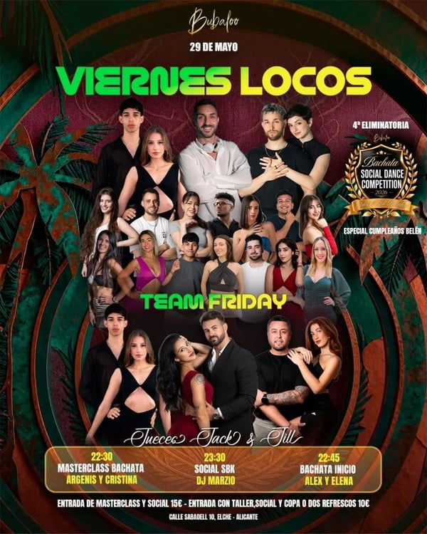 Viernes Locos - Team Friday - Poster del evento