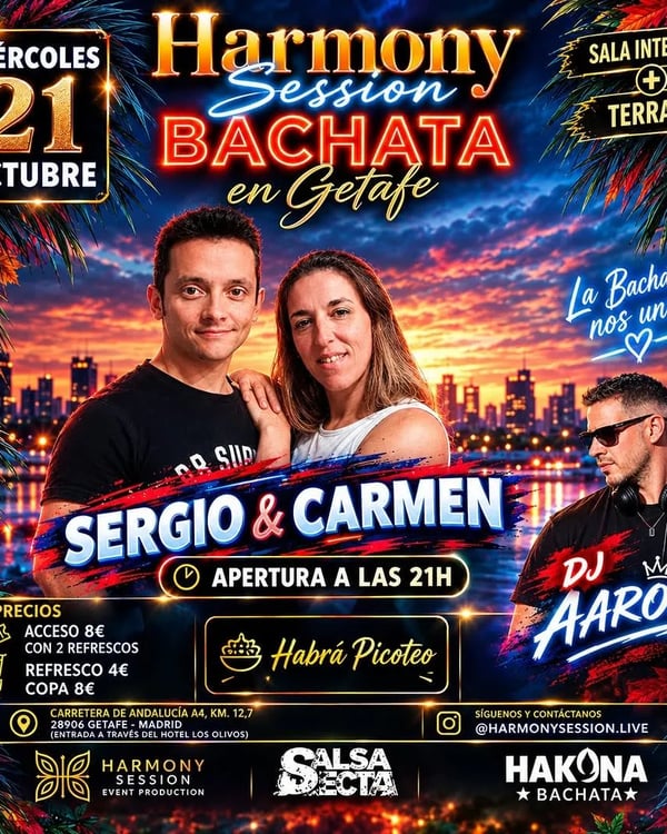Harmony Session Bachata en Getafe - Poster del evento
