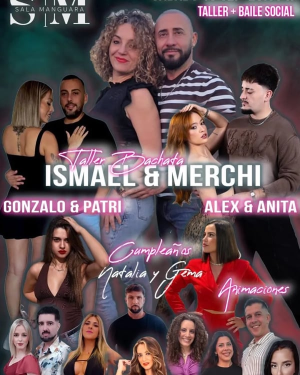 Taller bachata Ismael & Merchi + baile social - Event poster