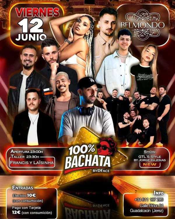 100% Bachata by DFace - Poster del evento