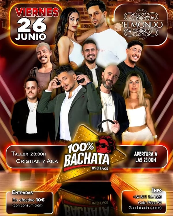 100% Bachata by DFace - Poster del evento