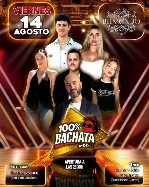 100% Bachata by Dface - Poster del evento