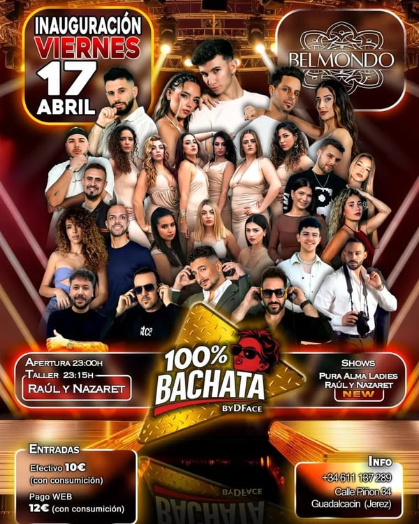 100% Bachata by DFace - Inauguración - Poster del evento