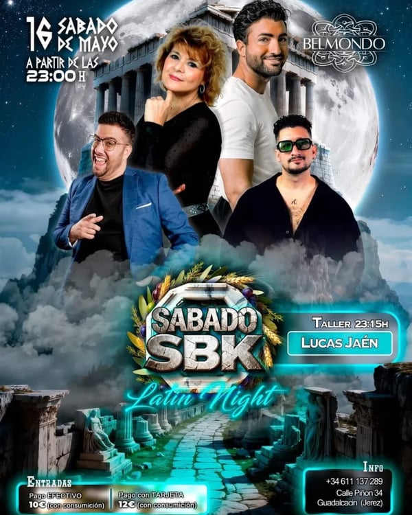 Sábado SBK Latin Night - Poster del evento