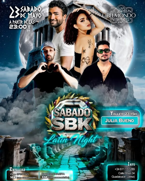 SÁBADO SBK Latin Night - Poster del evento
