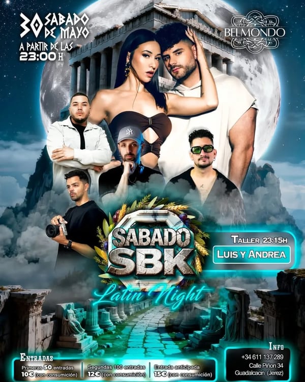 Sábado SBK Latin Night - Poster del evento