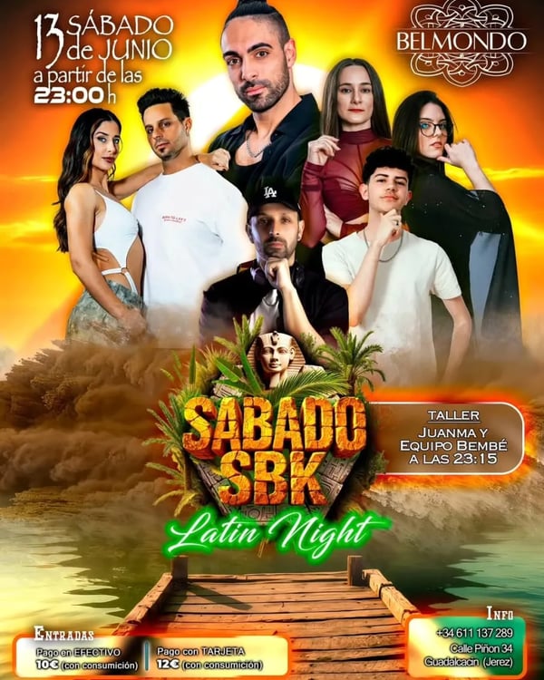 SÁBADO SBK LATIN NIGHT - Poster del evento