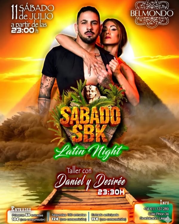 Sábado SBK Latin Night - Poster del evento