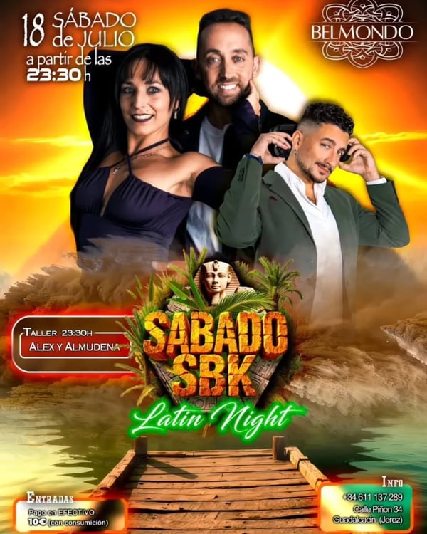 SÁBADO SBK LATIN NIGHT - Poster del evento