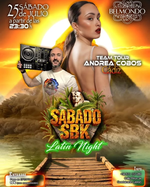 Sábado SBK Latin Night - Poster del evento