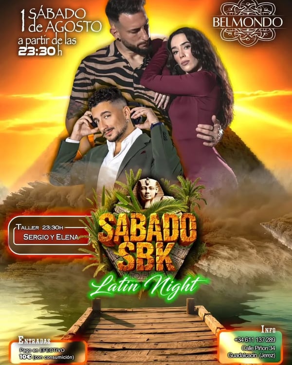 Sábado SBK Latin Night - Poster del evento