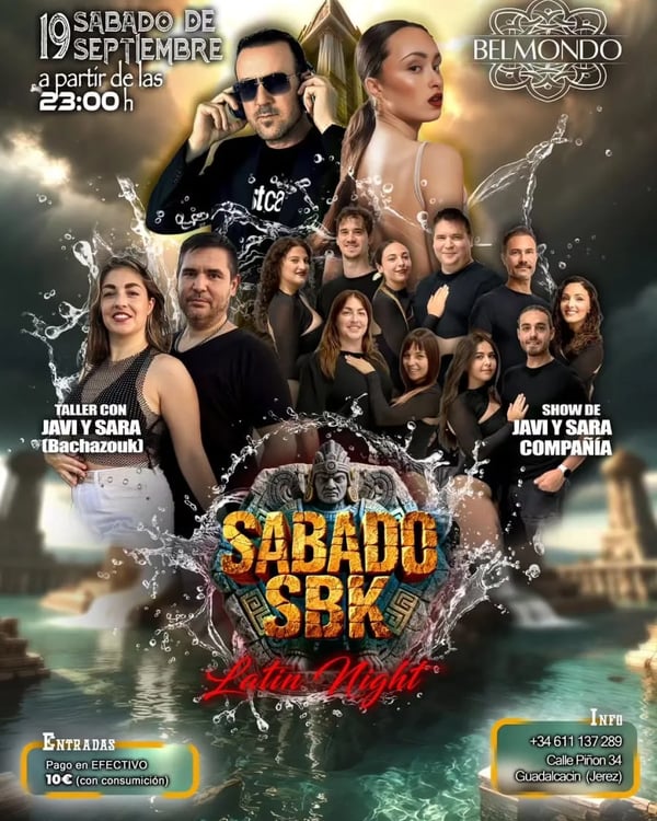 Sábado SBK Latin Night - Poster del evento