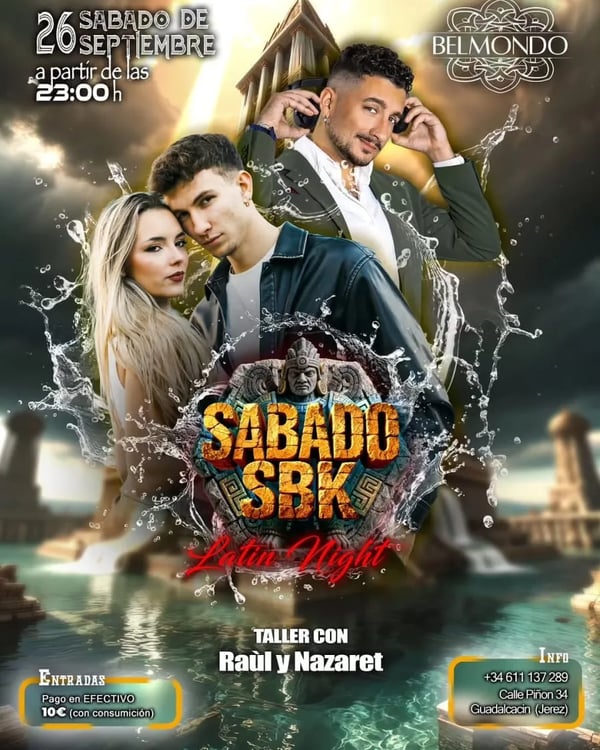 Sábado SBK Latin Night - Poster del evento