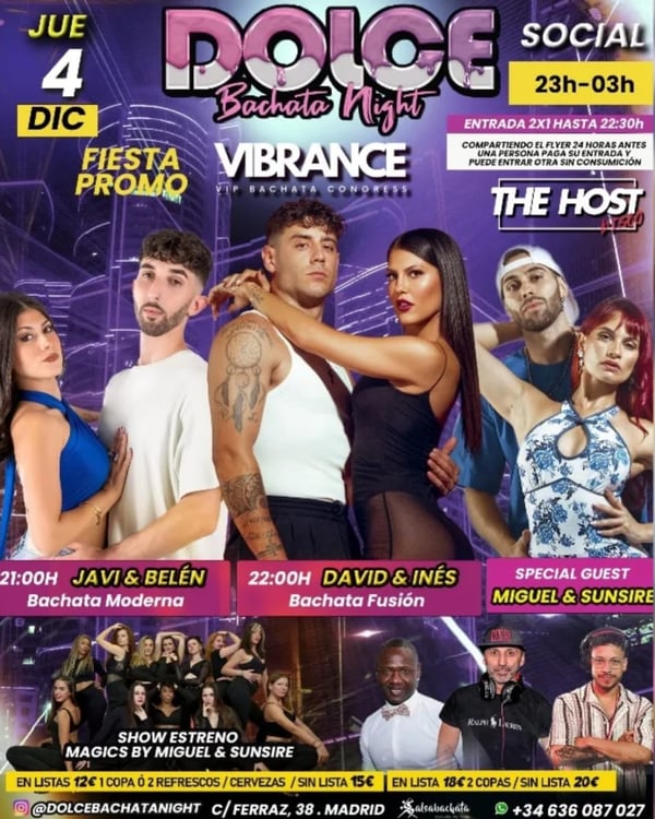Dolce Bachata Night - Event poster