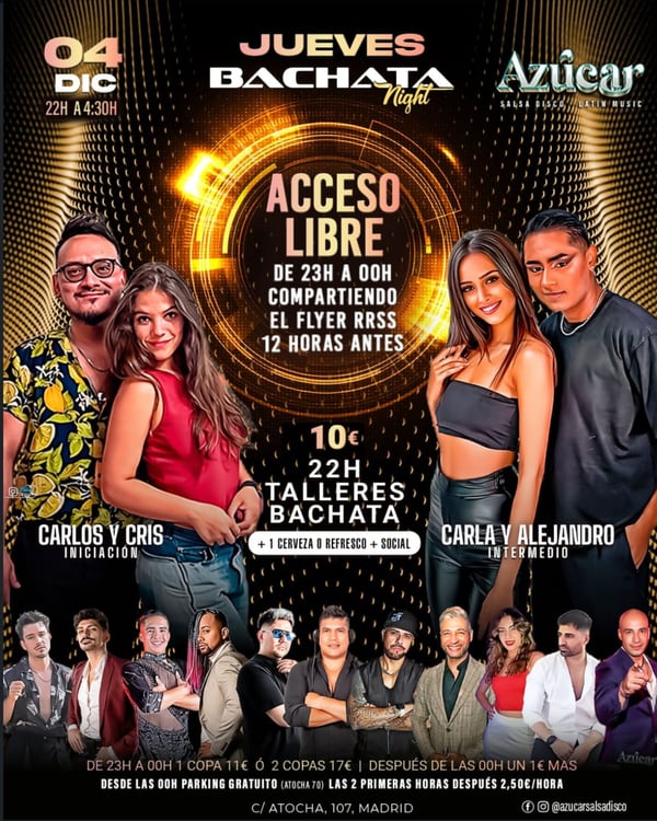 Jueves Bachata Night - Event poster