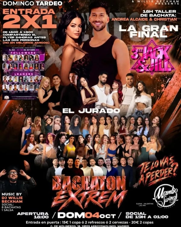 Bachatin Extrem – Gran Final 3.º Jack & Jill de Bongos - Event poster
