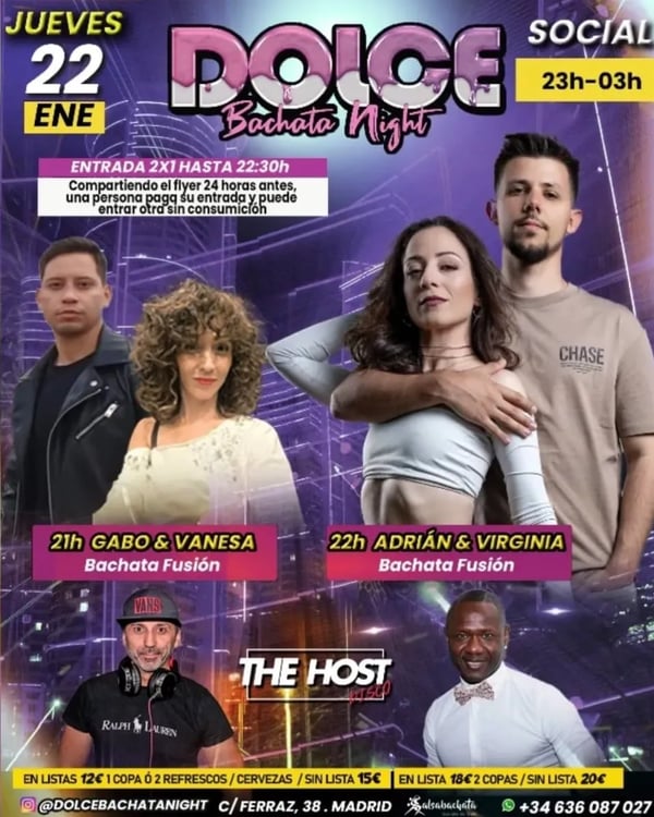 Dolce Bachata Night - Event poster