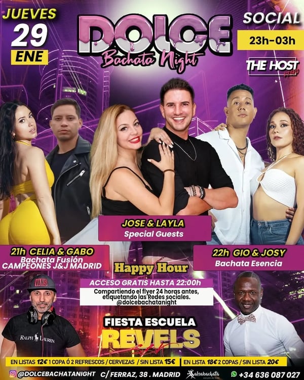 Dolce Bachata Night - Event poster