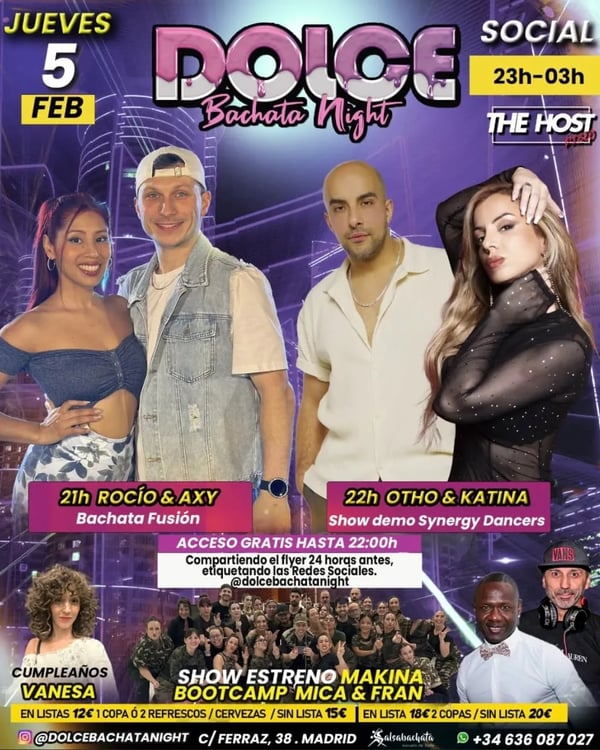 Dolce Bachata Night - Event poster
