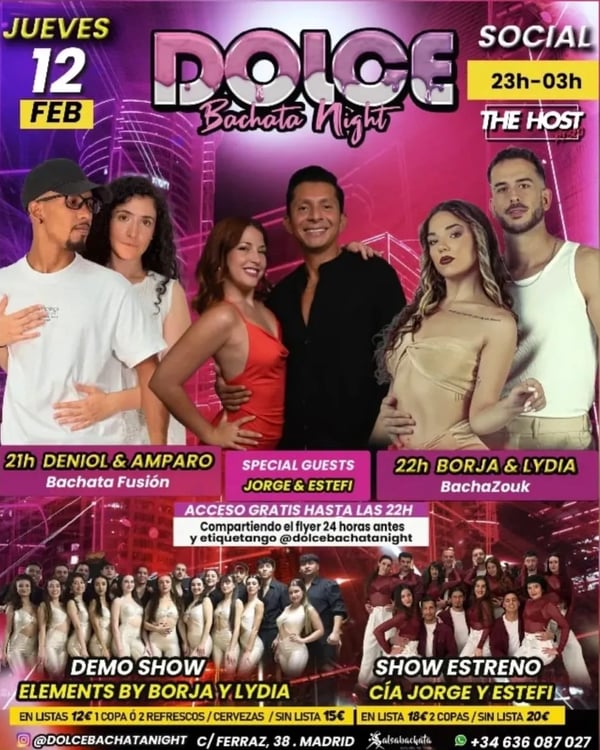 DOLCE Bachata Night - Event poster