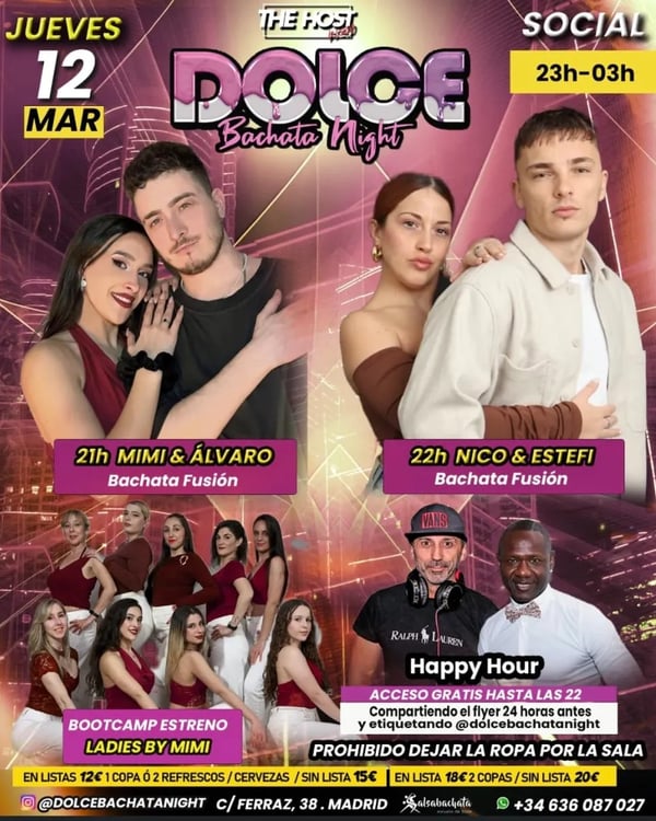 Dolce Bachata Night - Event poster