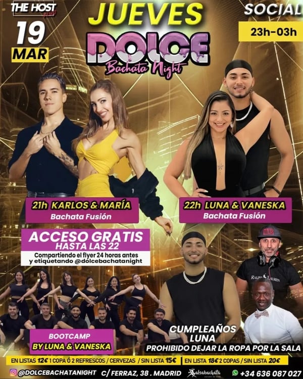 Dolce Bachata Night - Event poster