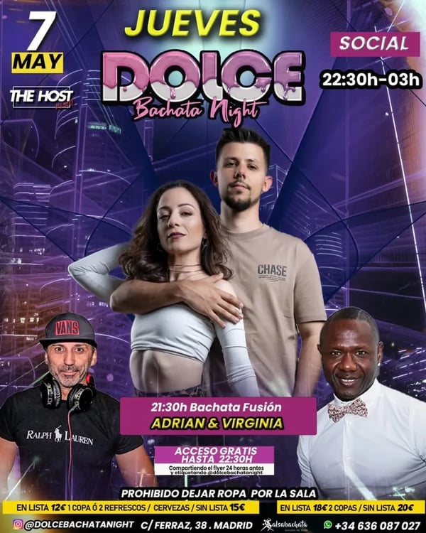 Dolce Bachata Night - Event poster