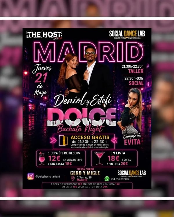 Dolce Bachata Night - Event poster
